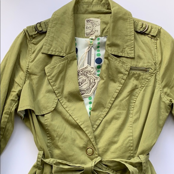 SOLD NWT Tulle Light Green Jacket Sz Small - Picture 2 of 9